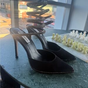 Steve Madden Black Spiral Strap Heels
